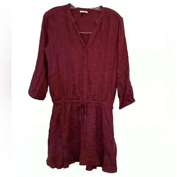 Soft Joie Parana Dress in Merlot / Mini Dress / Drawstring Waist / Size Small - Picture 4 of 6